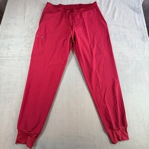 Cozyfit Red Scrub Jogger Pants Womens XL Cargo‎ Pocket Drawstring New